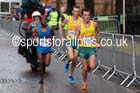 Liam Adams leads Michael Shelley (both Australia) in the mens Commonwealth Games Marathon, Glasgow. Photo: David T. Hewitson/Sports for All Pics